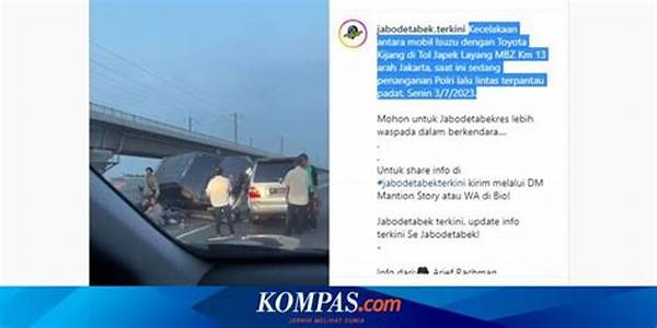 Viral! Video Detik-detik Kecelakaan Tunggal Di Jalan Layang Non Tol Kalimalang